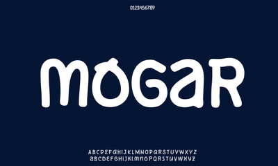 Obraz premium Luxury Mogar Regular alphabet letters font for logo