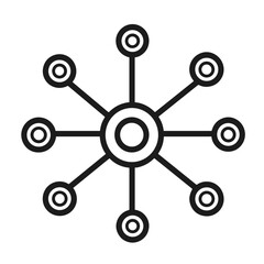 Obraz premium Abstract network structure illustration in black and white 
