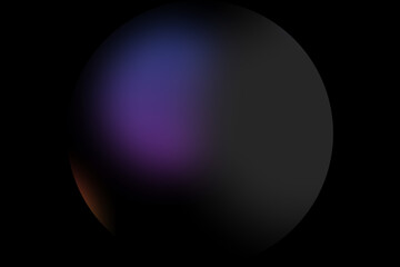 sphere on black background