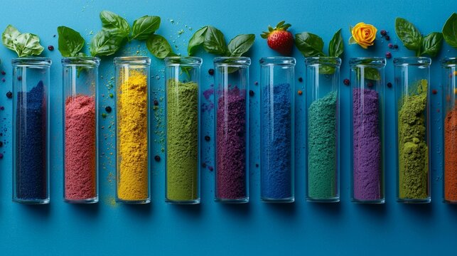 Image depicting assorted food products organized within a lab environment to undergo quality assessment