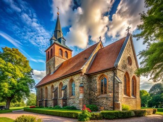 Historic Vehlen Church Portrait Photography: Majestic German Architecture