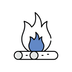 Camp Fire Vector icon