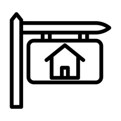 house nameplate icon lineart 