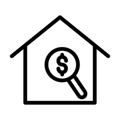 Finding Property icon lineart
