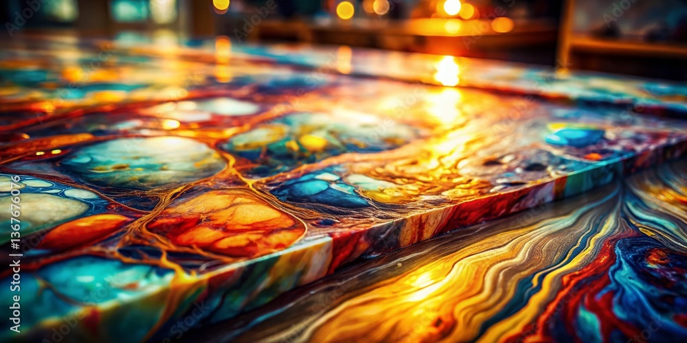 Poster impressionist marble texture: abstract art background with high depth of field