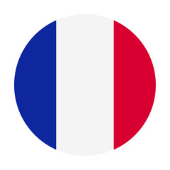 Round icon flag of France