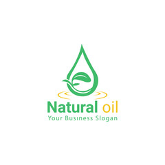 Natural oil drop logo design