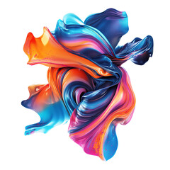 Obraz premium Funky Abstract Art Pieces Isolated on Transparent Background PNG