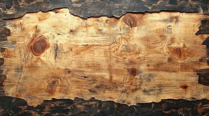 Naklejka premium Close-Up of Plywood Texture with Weathered Natural Pattern for Design Use