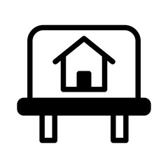 house nameplate icon Solid Black 