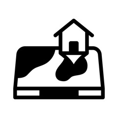 House property location icon Solid Black