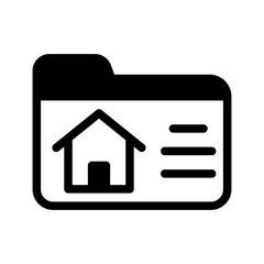 Obraz premium property profile icon Solid Black