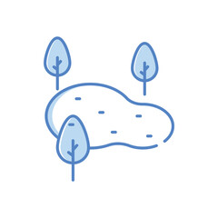 Lake  Vector icon