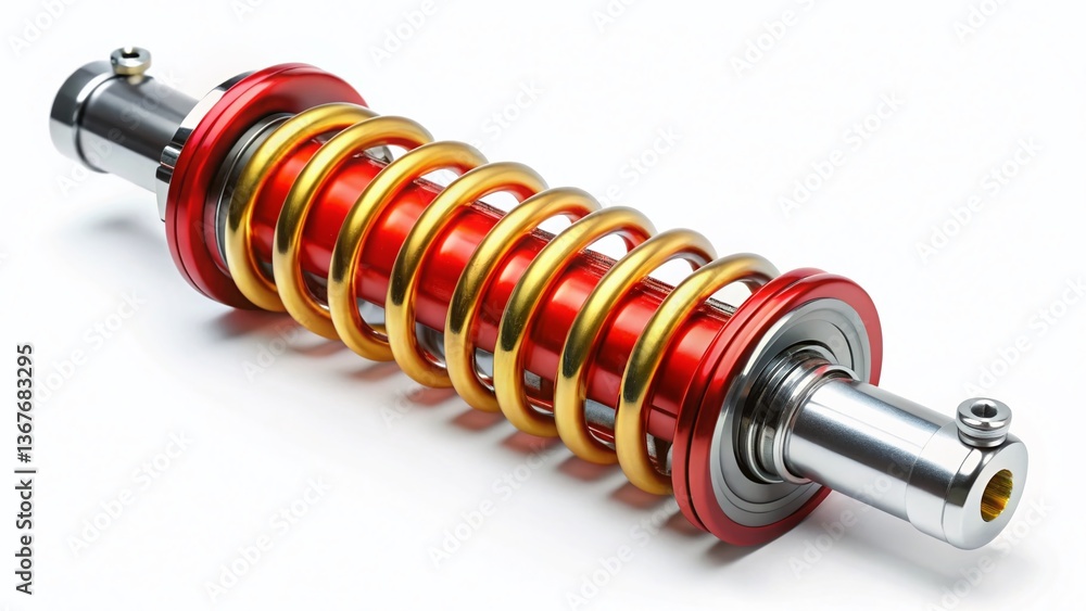 Poster isolated shock absorber for engineering applications - high-resolution png image