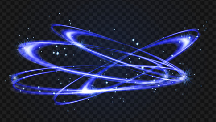  Blue Flash. The dynamics of movement. Realistic flares. Round texture in the form of a star-shaped explosion. Abstract illustration.Glowing effects. Overlay to create an interesting effect and depth.