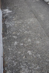 Fototapeta premium Degraded public road accession way