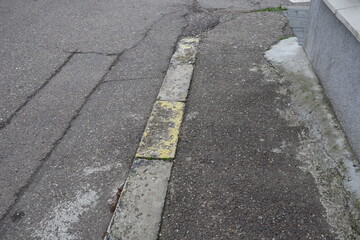 Obraz premium Degraded public road accession way