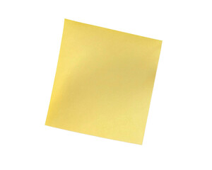 Yellow Sticky Note PNG Image on Transparent Background Isolated