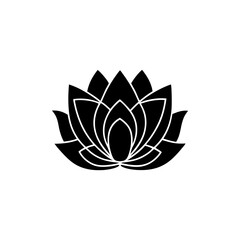 creative details Lotus Blossom Icon vector illustration