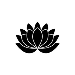creative details Lotus Blossom Icon vector illustration