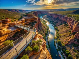 Kalbarri National Park: Aerial View of Stunning Skywalk & Gorge, Western Australia