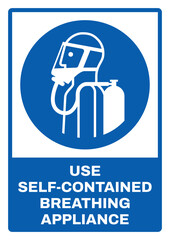mandatory safety signs v2 uppercase text_use self-contained breathing appliance_portrait size a4/a3/a2/a1	  
