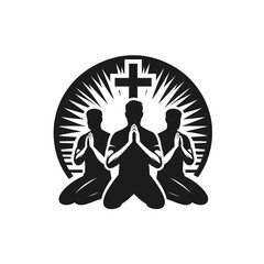 men praying god logo silhouette black color vector black color vector isolated white background (3) [Converted]