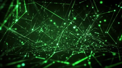 Green abstract digital network background for modern communication.
