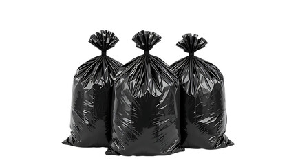 Black Plastic Garbage Bags png