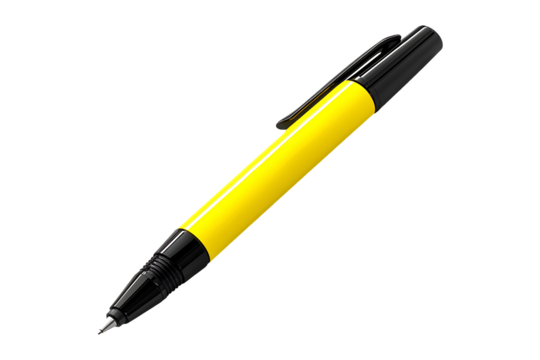 Highlighter Tilt Isolated on White and Transparent Background PNG Image.