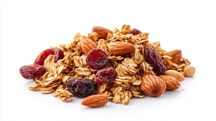 Obraz premium Crunchy Granola Cluster with Dried Fruit and Nuts