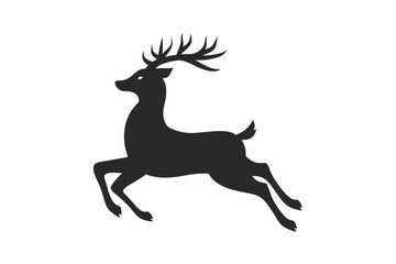 Deer icon silhouette vector illustration
