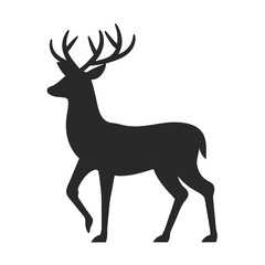Deer icon silhouette vector illustration