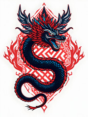 Phaya Naga Serpent in Traditional Style