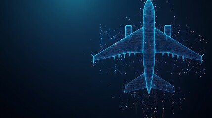Abstract polygonal airplane design.