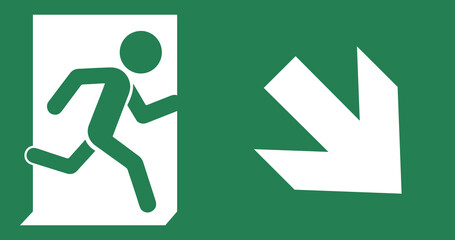 Emergency Exit Signs –Evacuation Direction Icons