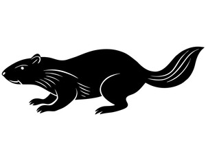 Beaver silhouette vector illustration