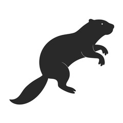 Beaver silhouette vector illustration