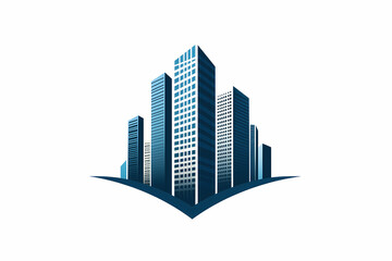 Obraz premium Corporate building with a modern vector logo design