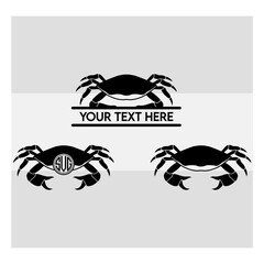 crab svg, crab silhouette, seafood svg, crab clipart, crab vector svg, crab, cut file,
Summer Svg, silhouette svg, Split Monogram, Circle Monogram,
