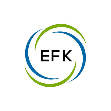 EFK creative minimalist letter logo.