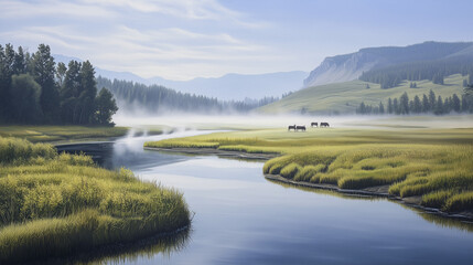 Fototapeta premium Mountain with beautiful natural background and national park 