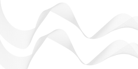 Fototapeta premium Abstract white background luxury colorful Wave line wallpaper. Dynamic flowing wave lines design element. Futuristic technology and sound wave pattern.