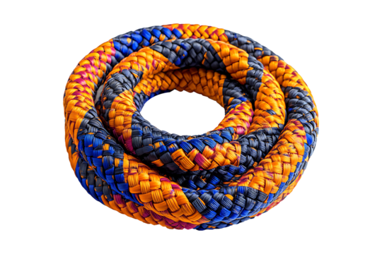 Tow Ropes Isolated on White and Transparent Background PNG Image.