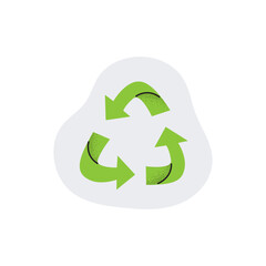 Sign of recycling. Ecology and sustainable development. Vector illustration on a white background.