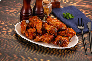 Hot and spicy Buffalo chicken wings