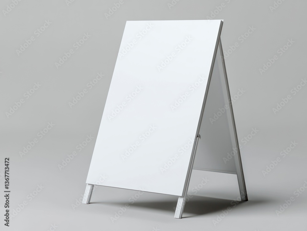 Poster blank a-frame sign mockup ready for custom messaging and branding