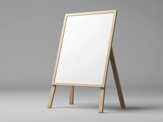 Displaying Blank A-frame Signboard Easel Isolated for Message Mockup and Presentation