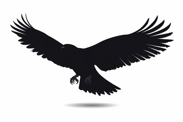 Fototapeta premium Hawk silhouette on white background vector design