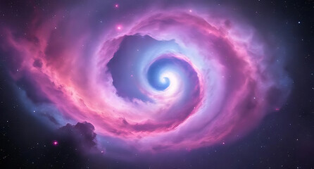 Obraz premium Stunning Pink, Purple, and Blue Galaxy in Deep Space